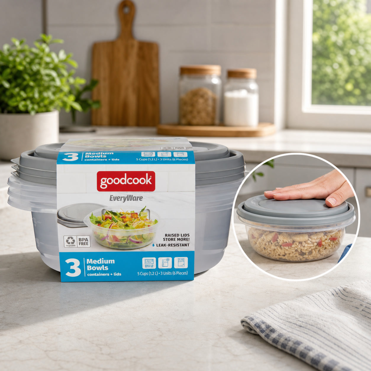 Meal Prep Bowl - 6 contenants ronds de 5 tasses
