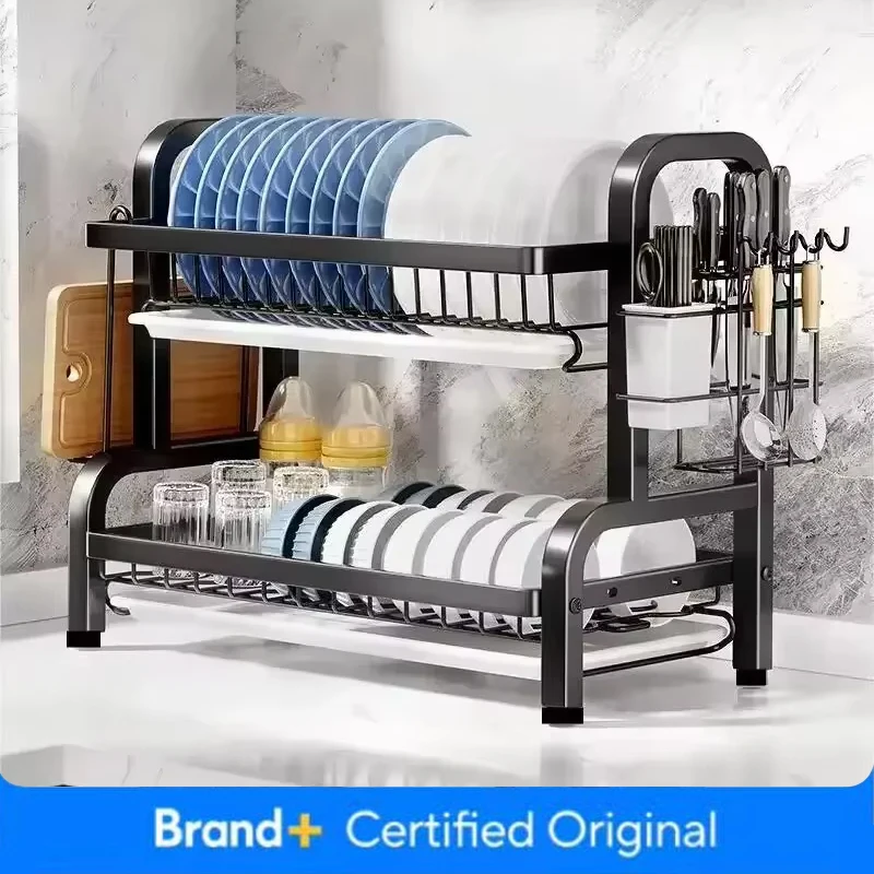Meal Prep Organizer - Égouttoir à vaisselle en acier inoxydable
