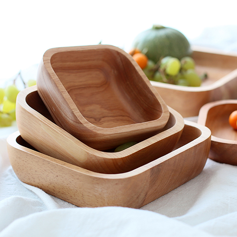 Meal Prep Bowl - Filles carré en bois pour salade