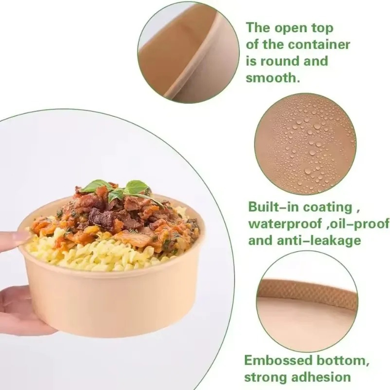 Meal Prep Noodles - Lot de 10/20 bols ronds jetables