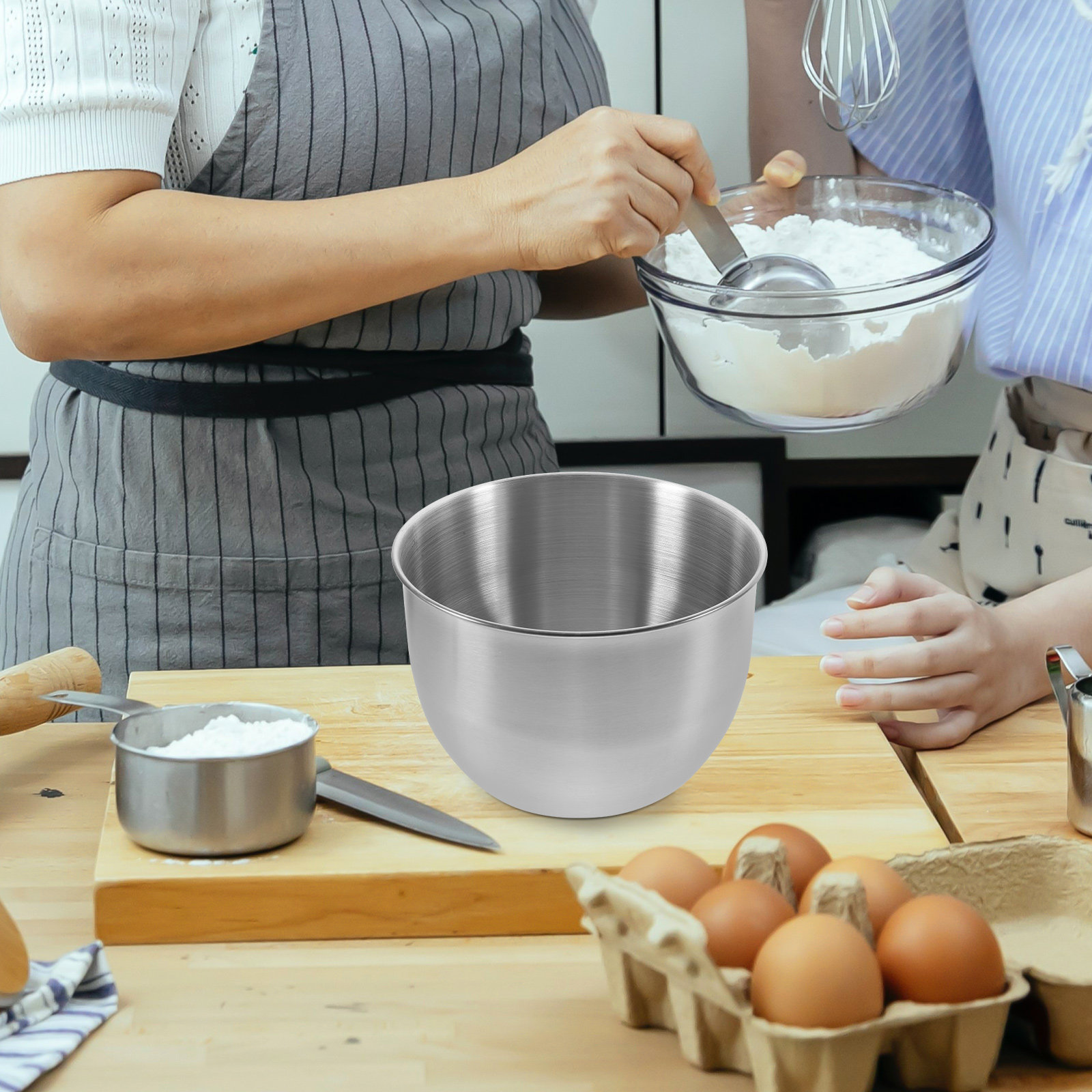 Meal Prep Bowl - Grand saladier en acier inoxydable épais