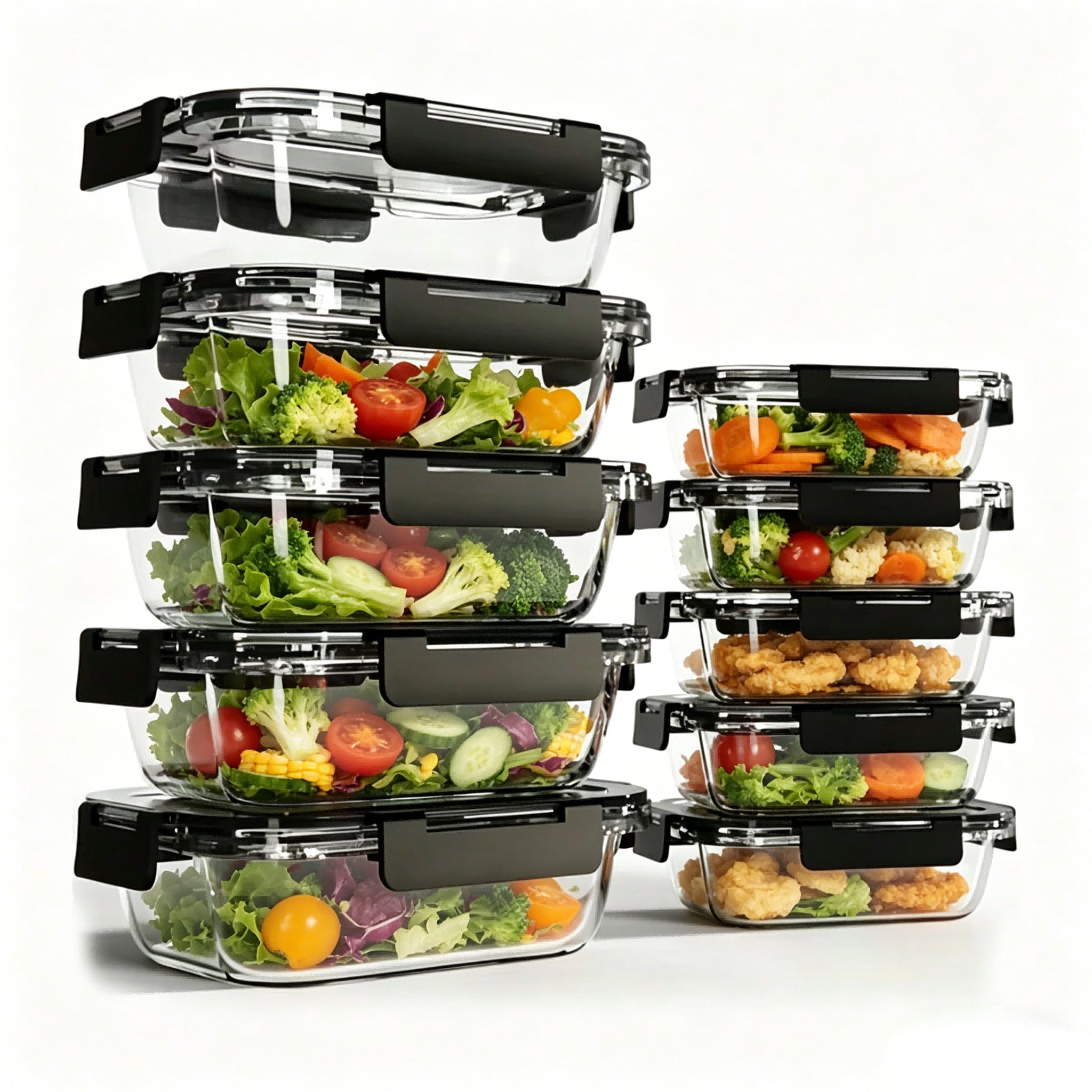 Lot de 10 récipients en verre  - Meal Prep Glass Containers Oven Safe avis et prix