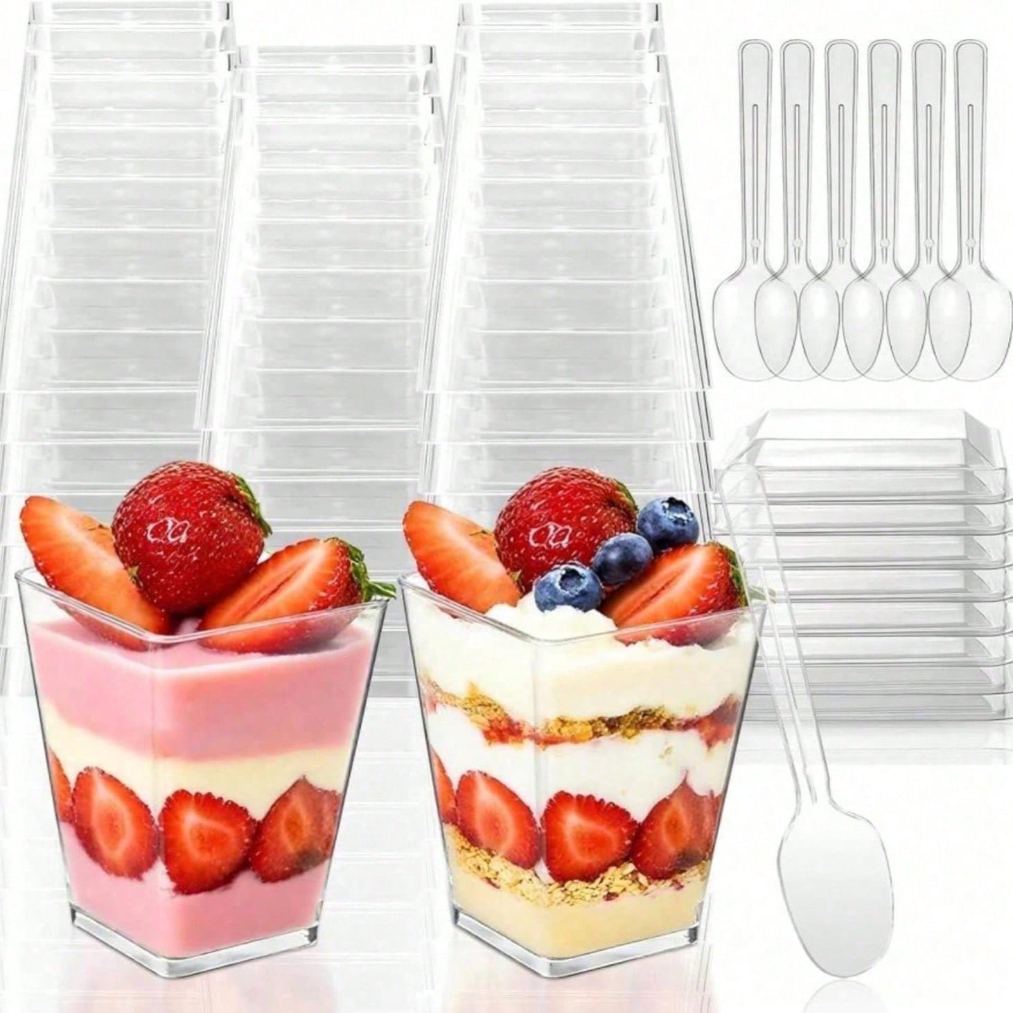 50 gobelets à dessert carrés e - Meal Prep Template avis et prix