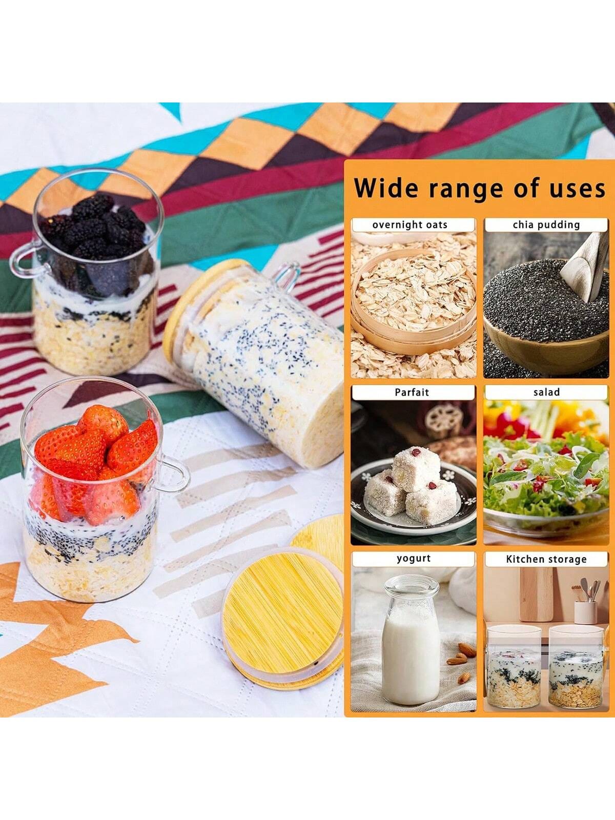 Lot de 4 pots à flocons d'avoi - Meal Prep Yogurt Parfait avis et prix