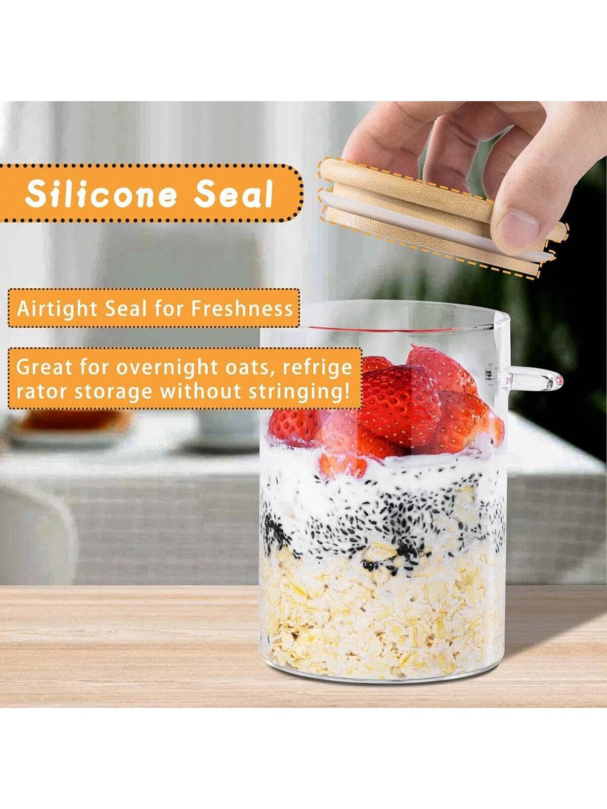 Lot de 4 pots à flocons d'avoi - Meal Prep Yogurt Parfait avis et prix