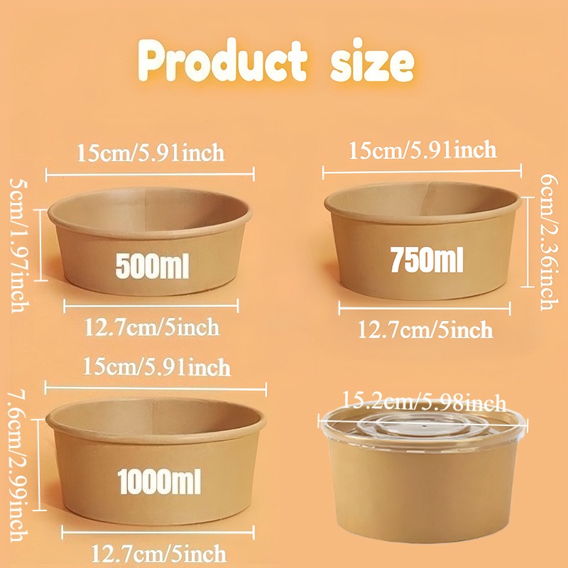 Lot de 10/20 bols ronds jetabl - Meal Prep Noodles avis et prix
