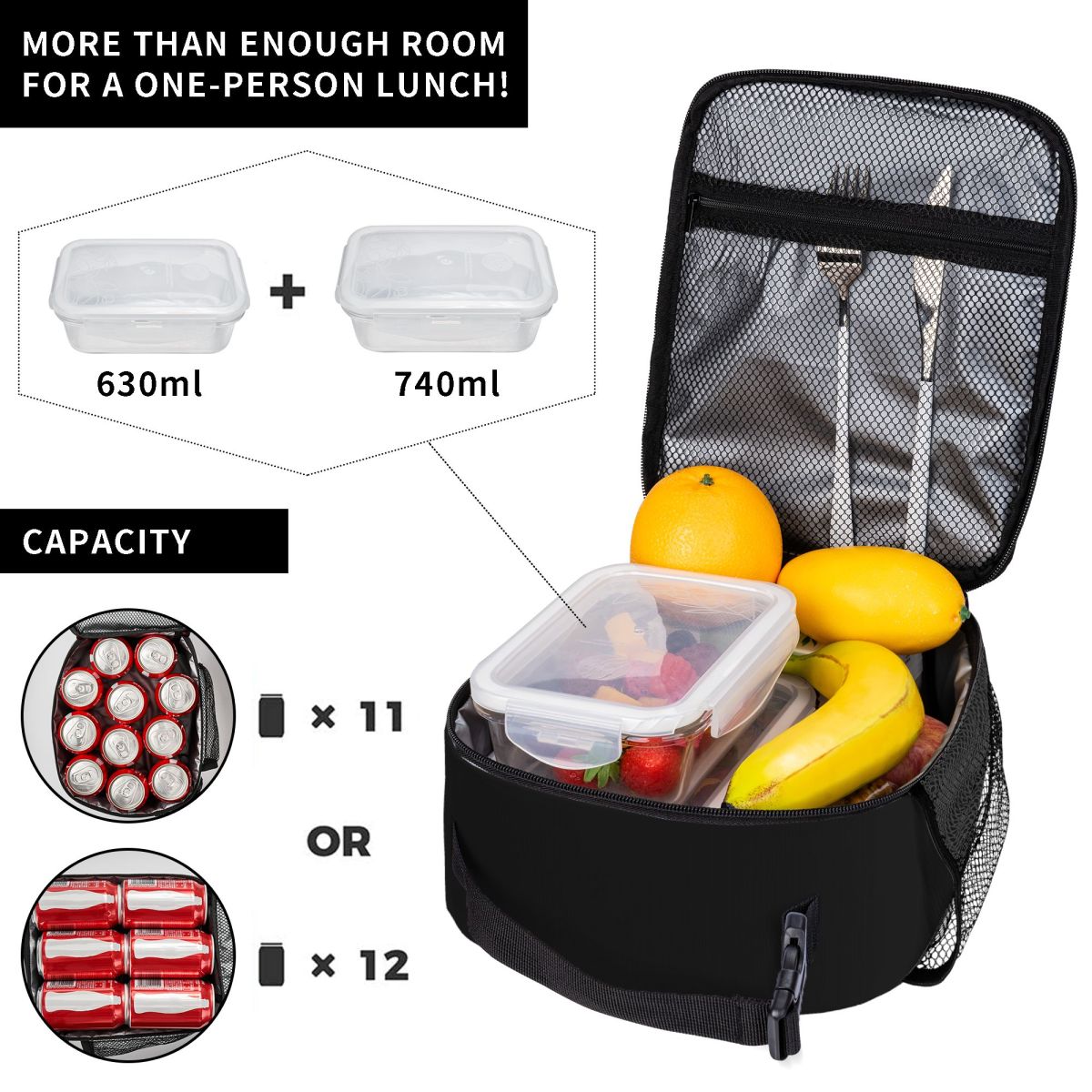 Sac à déjeuner pliable monocou - Meal Prep Noodles avis et prix