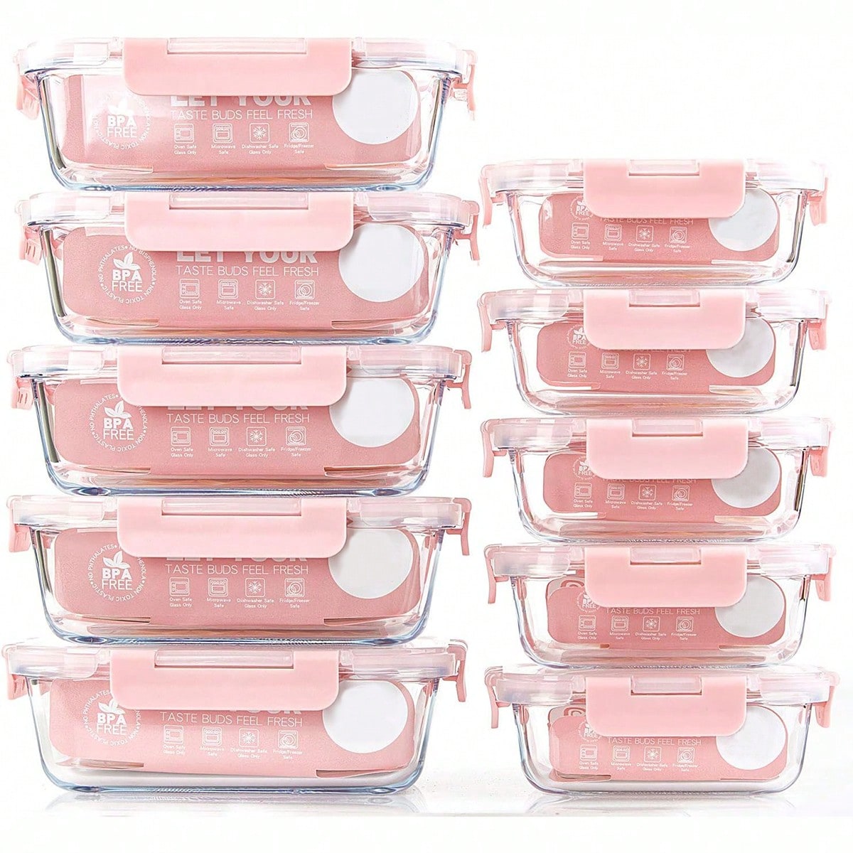 Lot de 10 récipients en verre  - Meal Prep Glass Containers Oven Safe avis et prix
