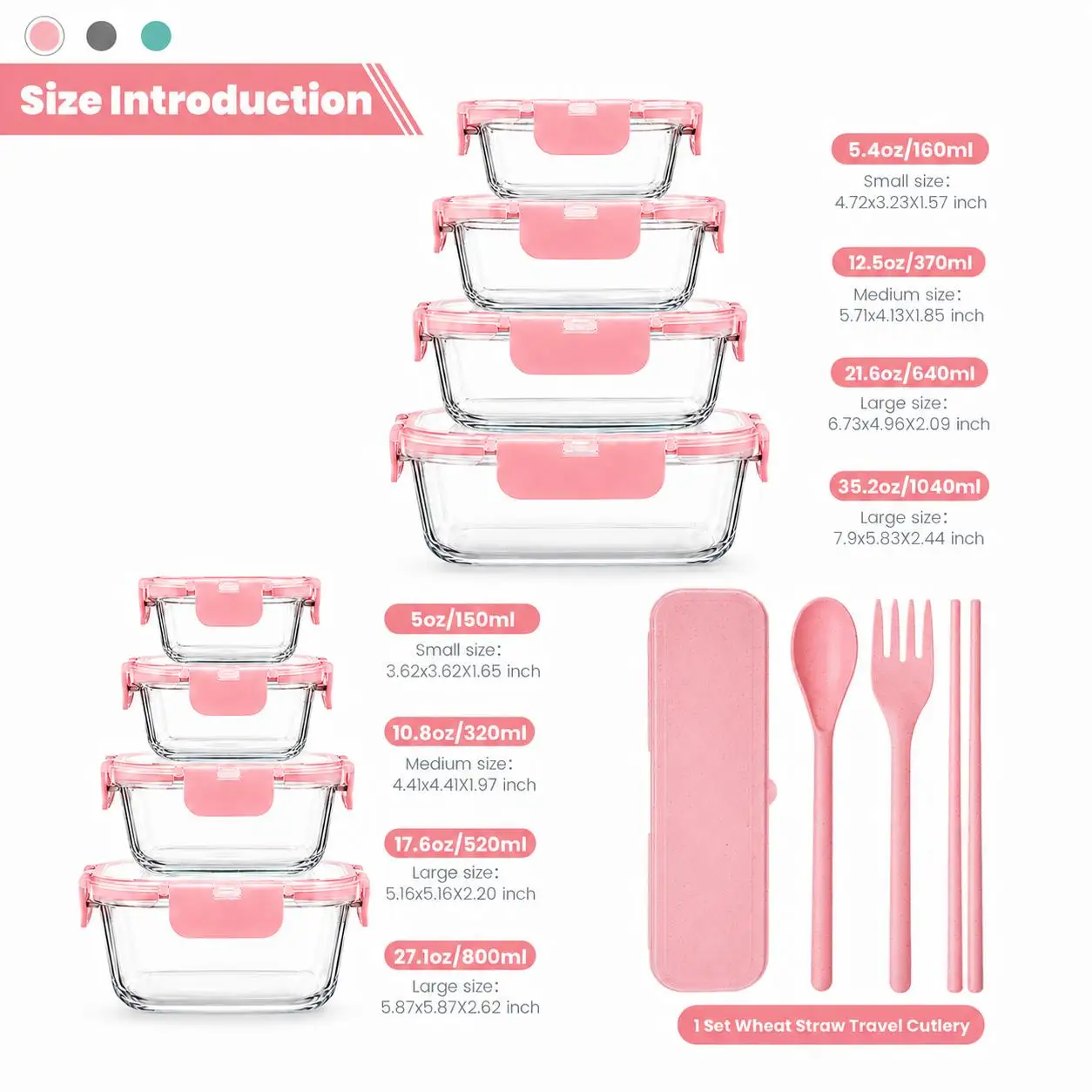 Ensemble de 8/12 contenants de - Meal Prep Glass Containers Oven Safe avis et prix