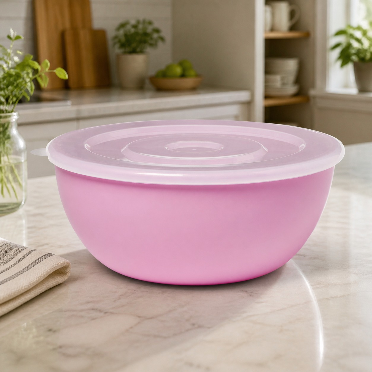 Bol rose avec couvercle assort - Meal Prep Bowl avis et prix