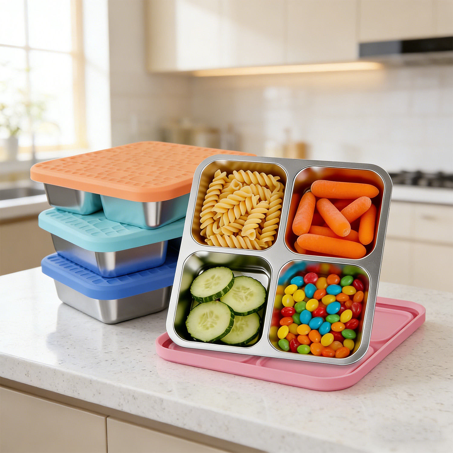 Boîte à lunch divisée en acier - Meal Prep Bowl avis et prix