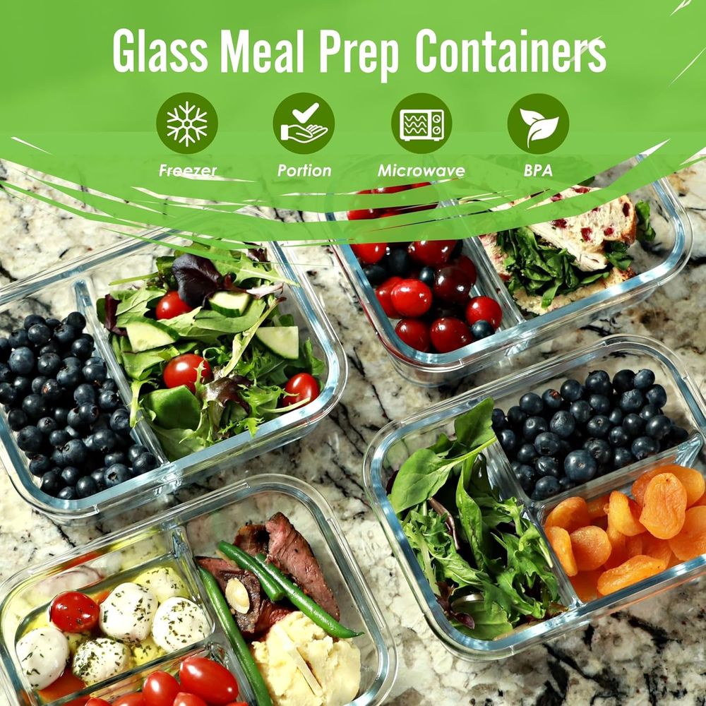 Contenants pour la préparation - Meal Prep Glass Containers Oven Safe avis et prix