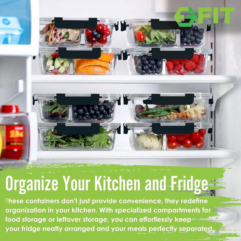 Contenants pour la préparation - Meal Prep Glass Containers Oven Safe avis et prix