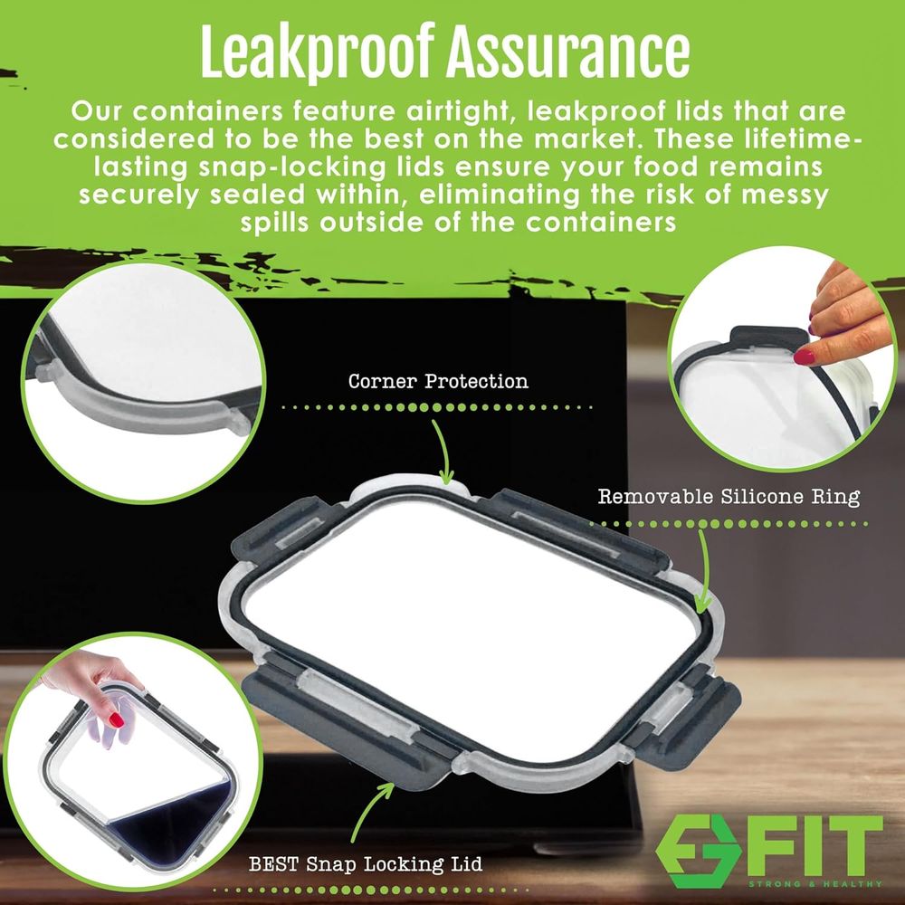 Contenants pour la préparation - Meal Prep Glass Containers Oven Safe avis et prix